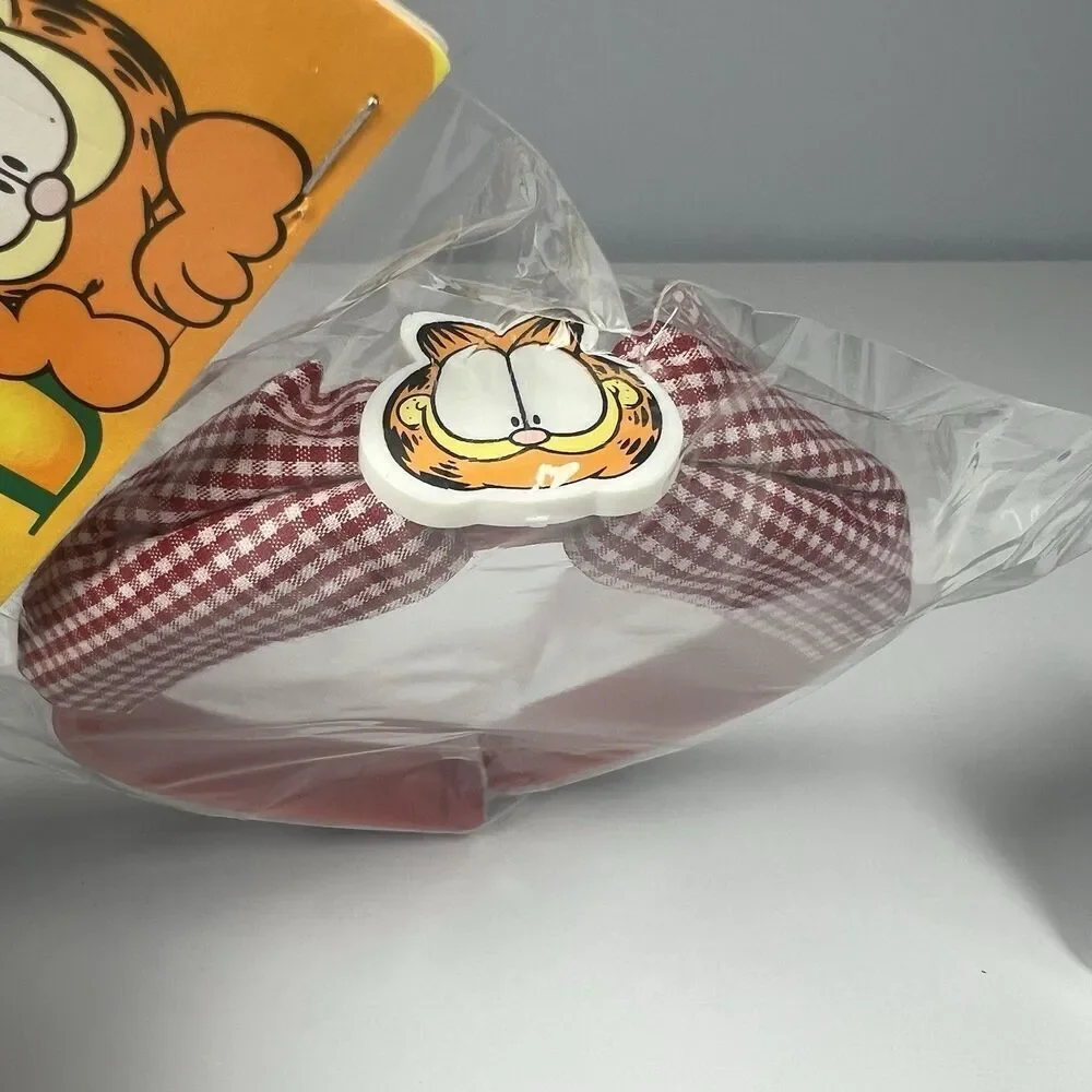 New GARFIELD Vintage Red Gingham Headband JIM DAVIS Cat